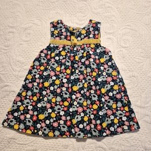 Baby Boden girls 3-6 months corduroy multi floral color design pinnie VGUC 2016